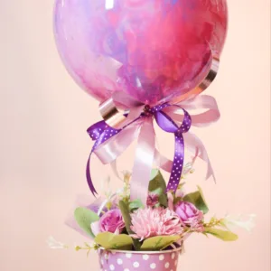 Globo burbuja pintura floral